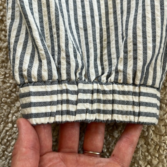 ZARA Seersucker Cropped Balloon Pants Size XS - Picture 6 of 15